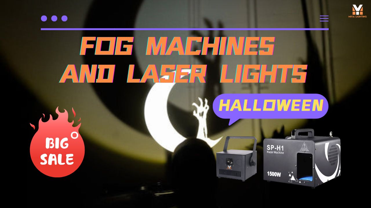 Fog Machines and Halloween Laser Lights Outdoor Projectors for Haunted House Effects