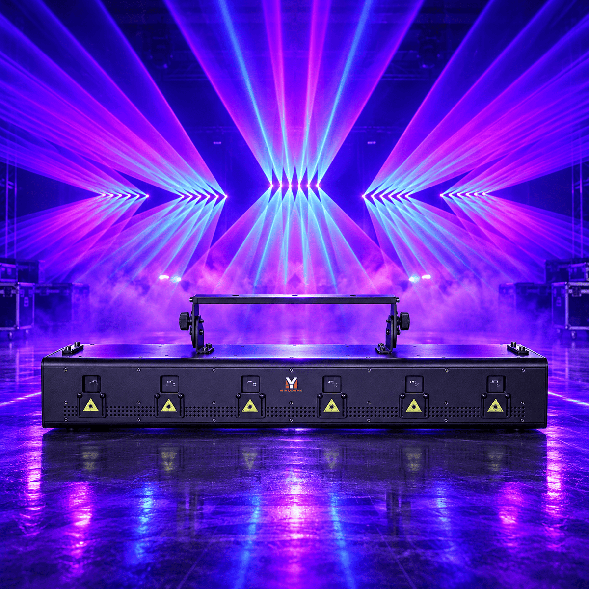12W 6-lens RGB full-color lasers animation DJ lighting beam projector for stage lights