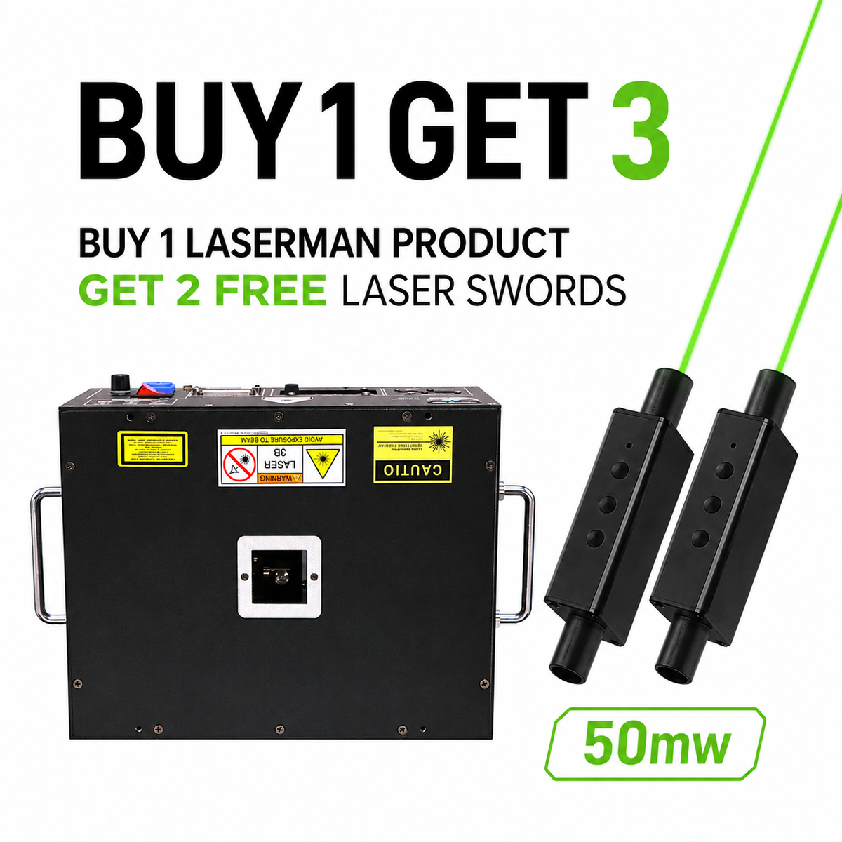 10W LaserMan RGB Laser Show Projector with Integrated FB4 programmable