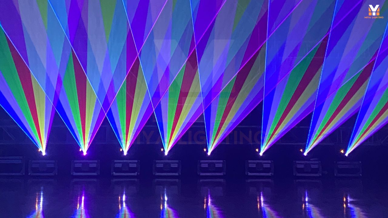 Laser Show with 8 MIYA SF2 Professional Outdoor Laser Light Projectors