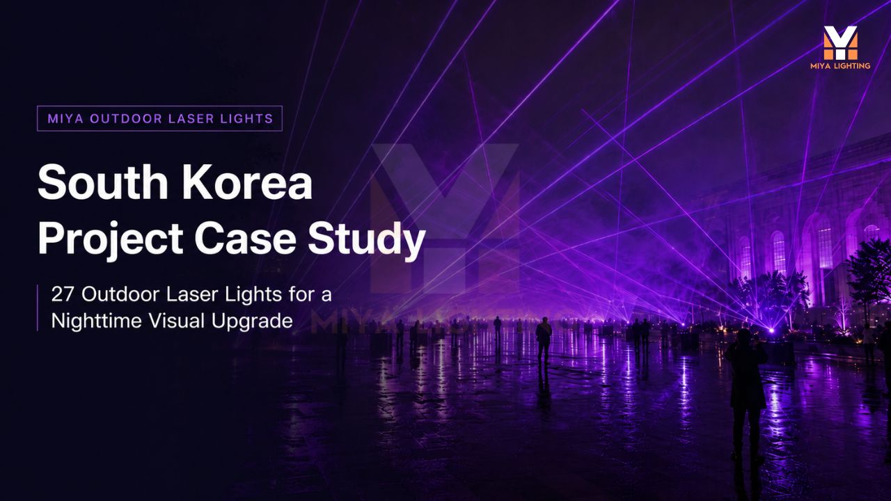 Waterproof Outdoor Laser Lights in Action: MIYA 27-Unit 10W Laser South Korea Project