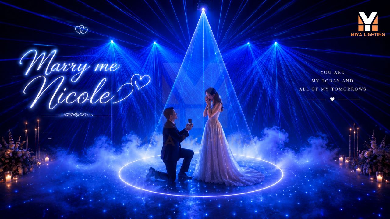 Star Projector, Laser Beam, and Fog Machine: A Dreamy Wedding Lighting Guide