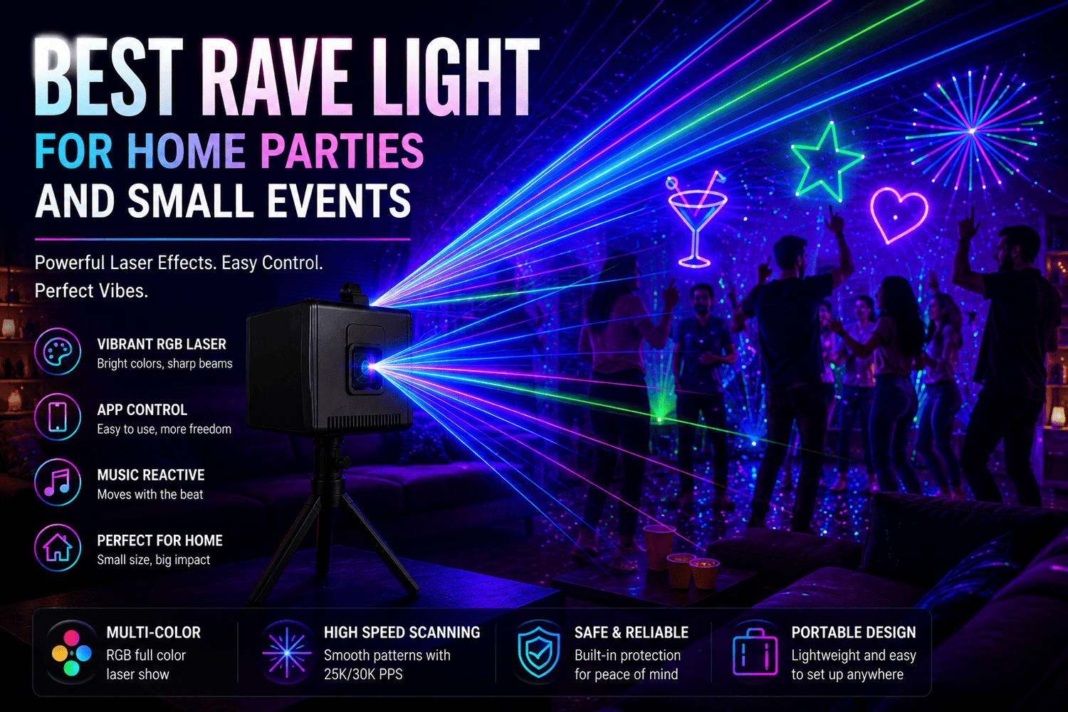 Best Rave Light for Home Parties and Small Events