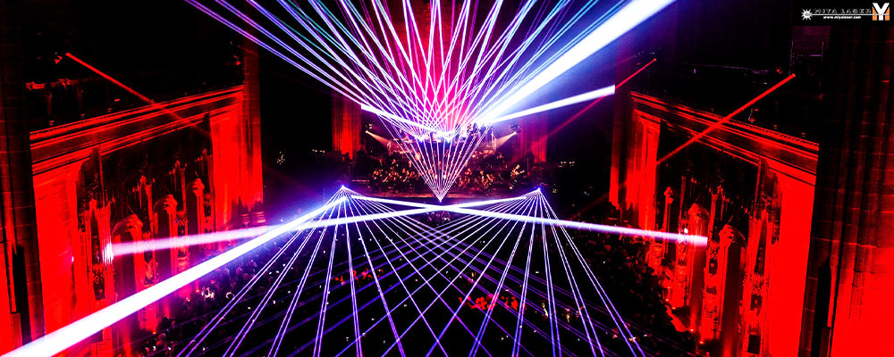 Full Color Laser Lights vs LED Lights High Brightness Stage Lighting Concert Outdoor Display