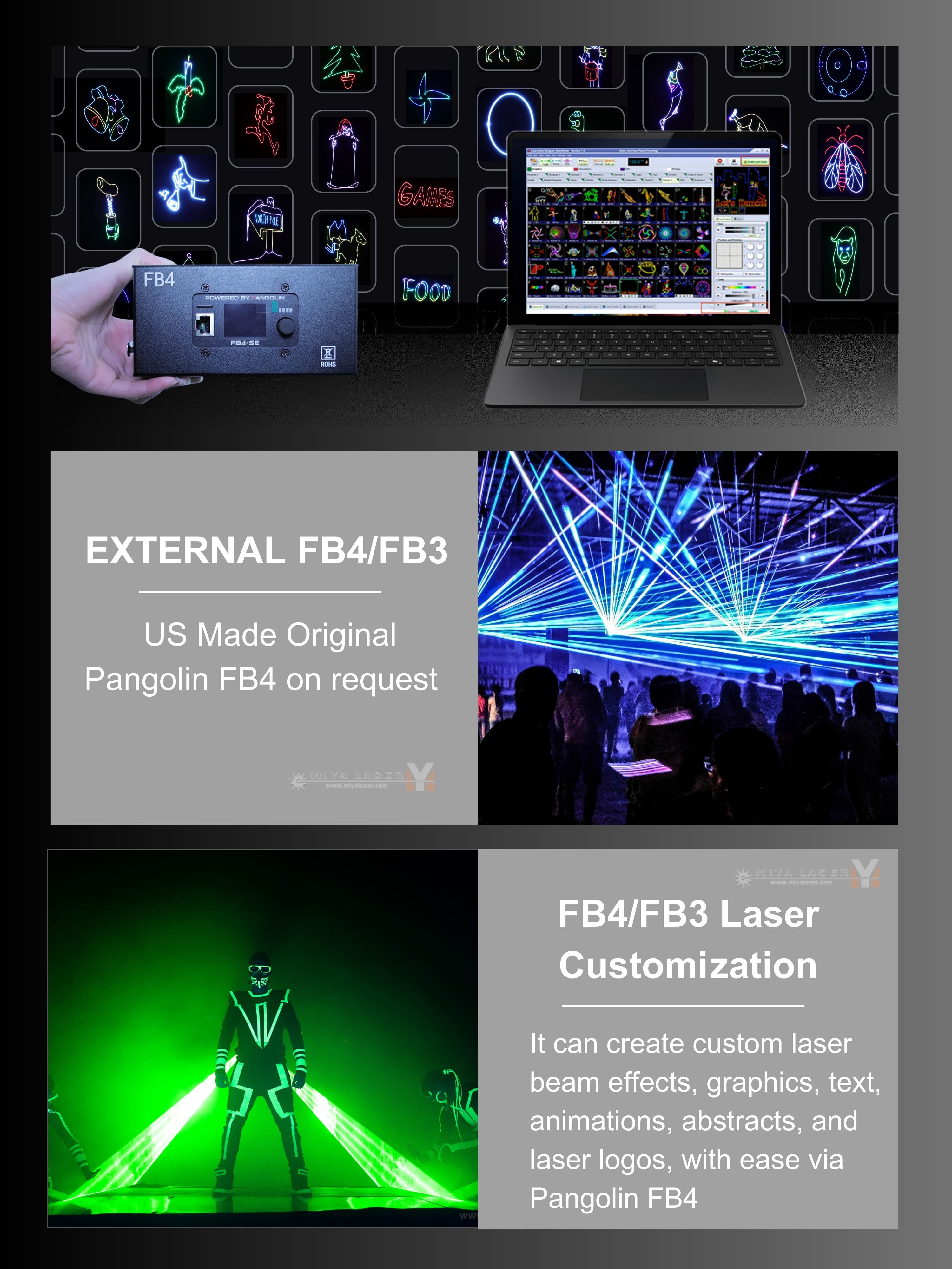 Professional 5W RGB Animation Laser Projector DMX ILDA for DJ Club Lig