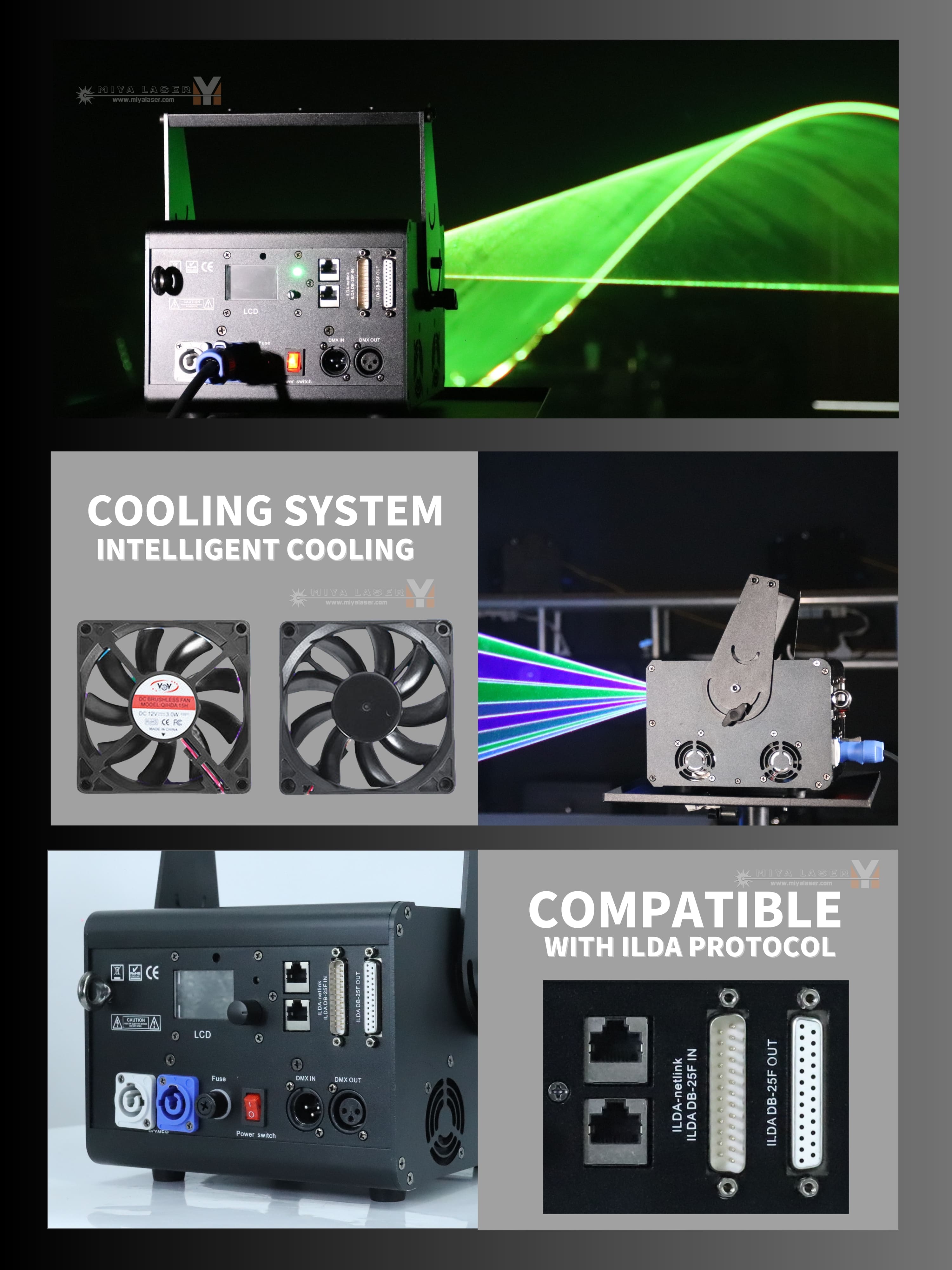 Professional 5W RGB Animation Laser Projector DMX ILDA for DJ Club Lig