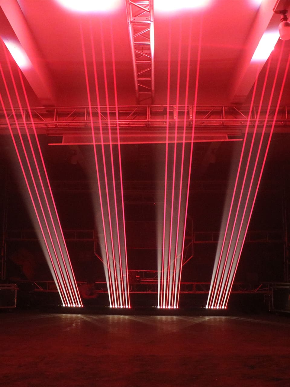 Powerful Red Laser Beam Effects