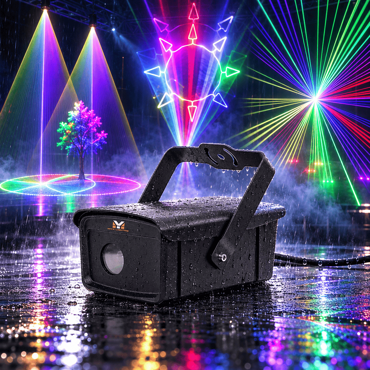 2W/3W Waterproof Outdoor RGB Firefly Laser Lights Projector For Holiday Parties