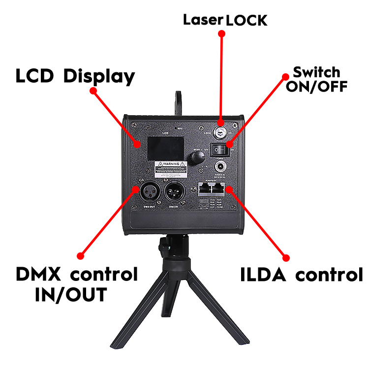 MIYA BlackCube Portable 1-5W Laser Lights with iOS App Control and Battery Power