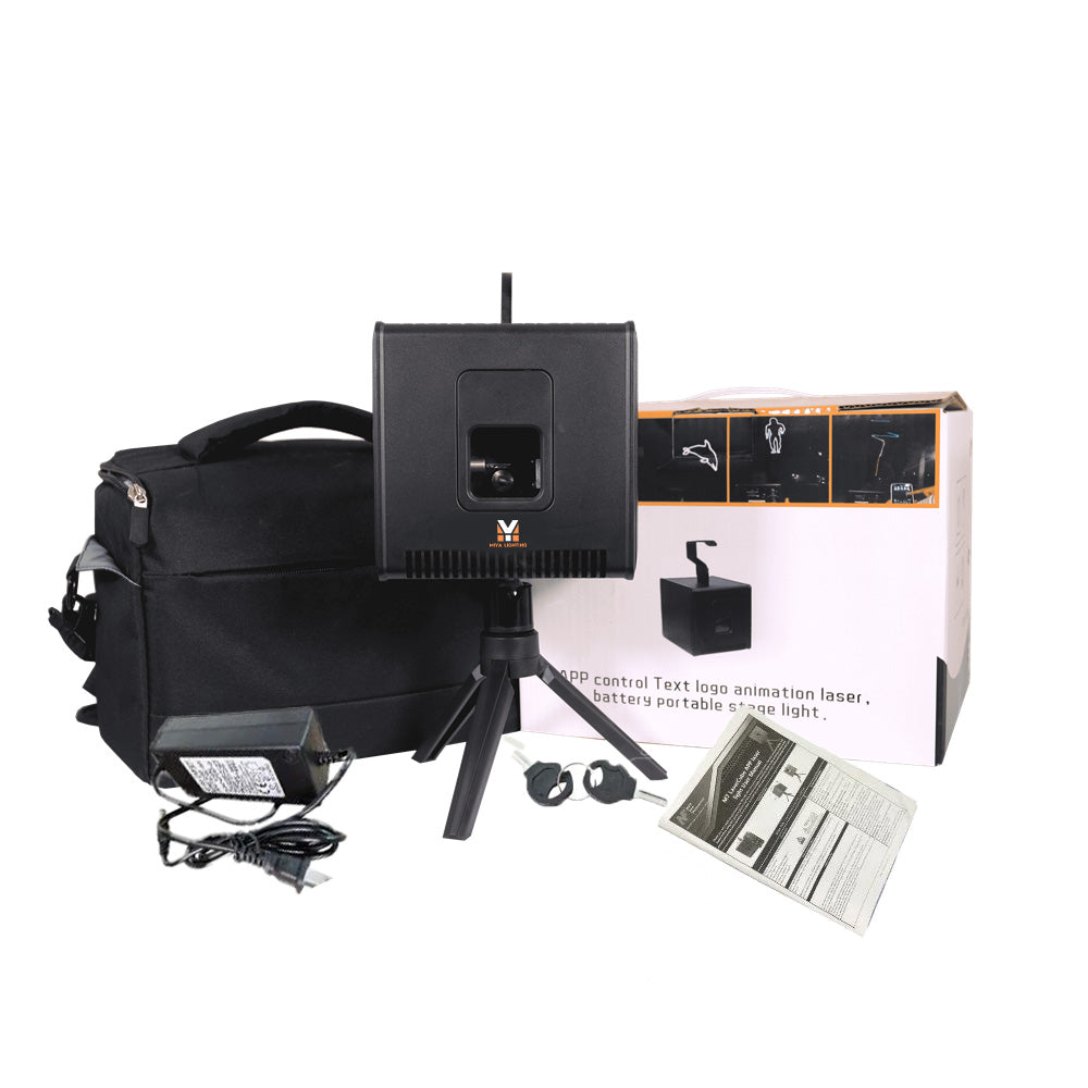 MIYA BlackCube Portable 1-5W Laser Lights with iOS App Control and Battery Power