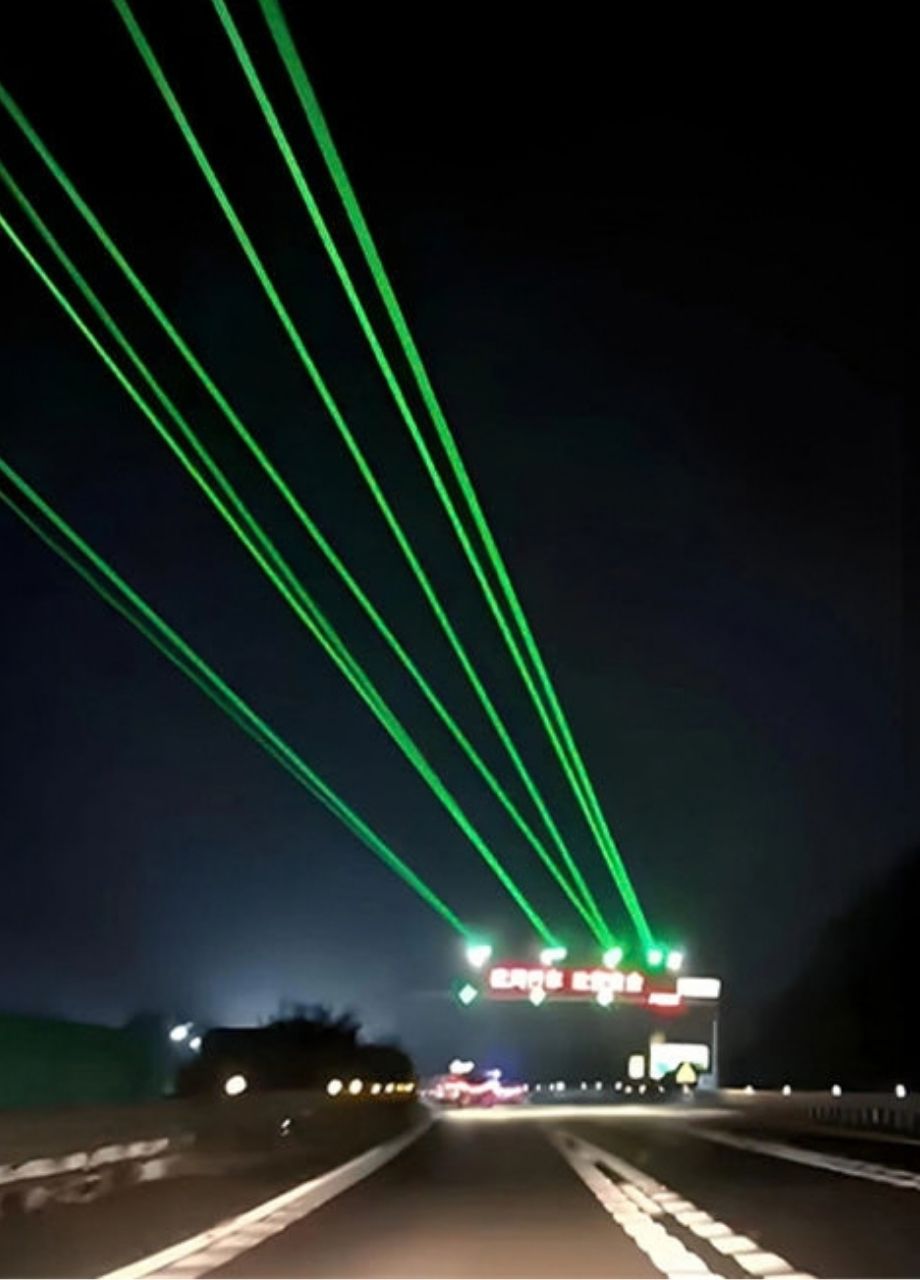 High-Visibility Green Laser Beam