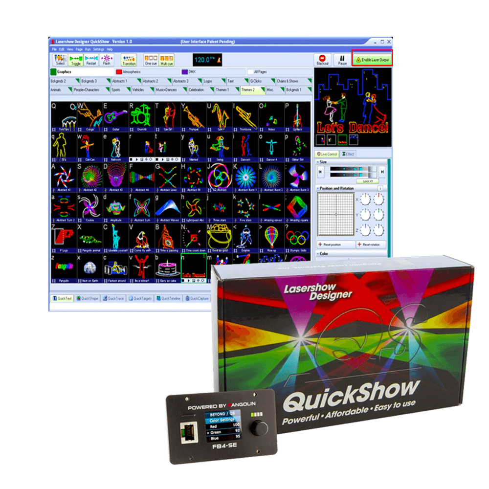 Stage laser lighting intelligent control software FB4 External System