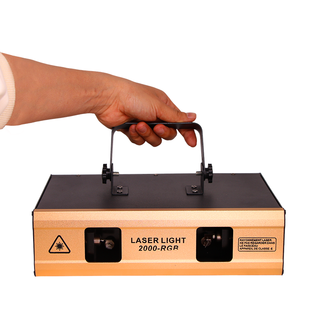 2W Voice Remote Dual Lens RGB Laser Animation Light for DJ Disco Stage Party