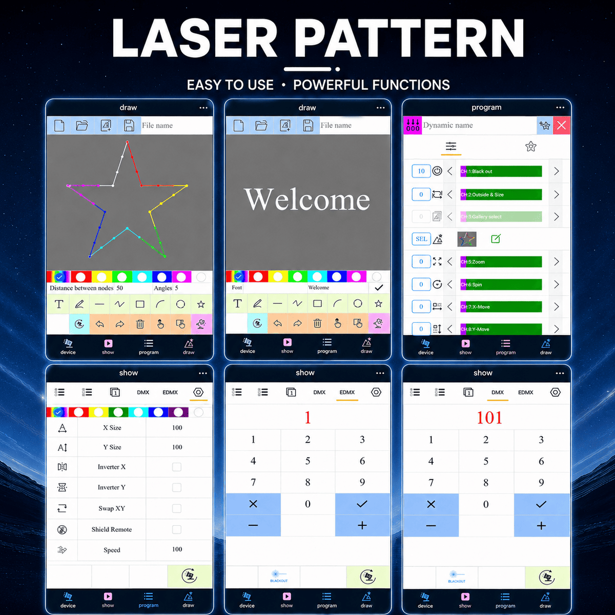 party light projector app laser cube