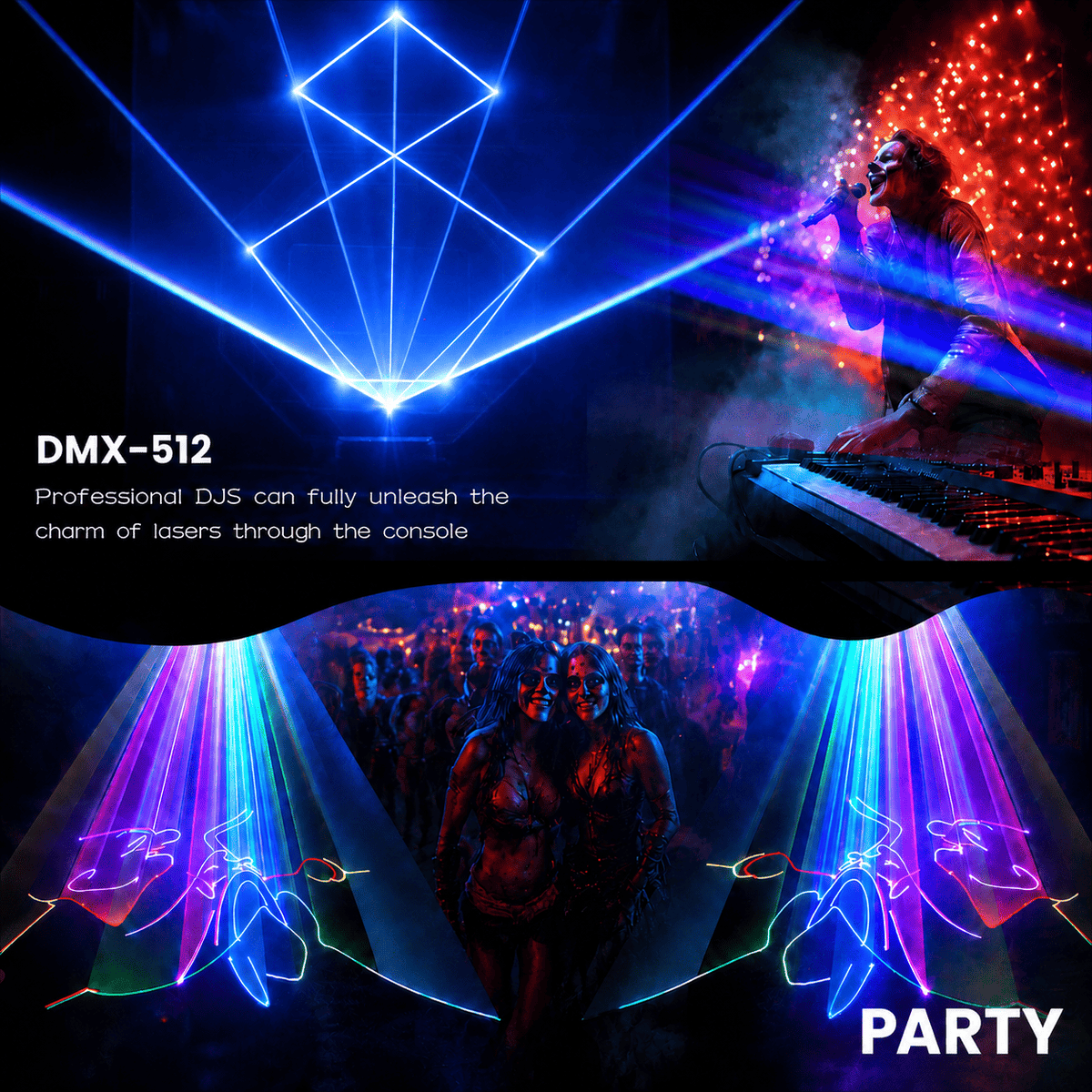 party laser with dmx control